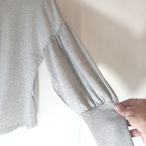 🎁 Zara Crew neck Sweater Drop Pleated Sleeves w/  Eccentric Drawstring Cut-out. - Picture 6 of 10